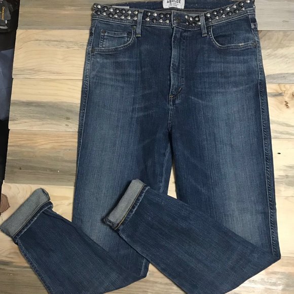 Agolde‎ Studded Waist High Rise Skinny Jean Size 28 - Picture 1 of 10